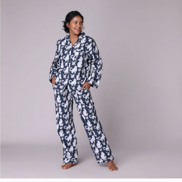 Mahogany Cat's Pajamas 2-Piece PJ Set - Picture 1 of 7